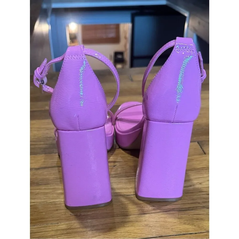 Steve Madden Veronica Hot Pink Platform Ankle Strap Sandals Heels